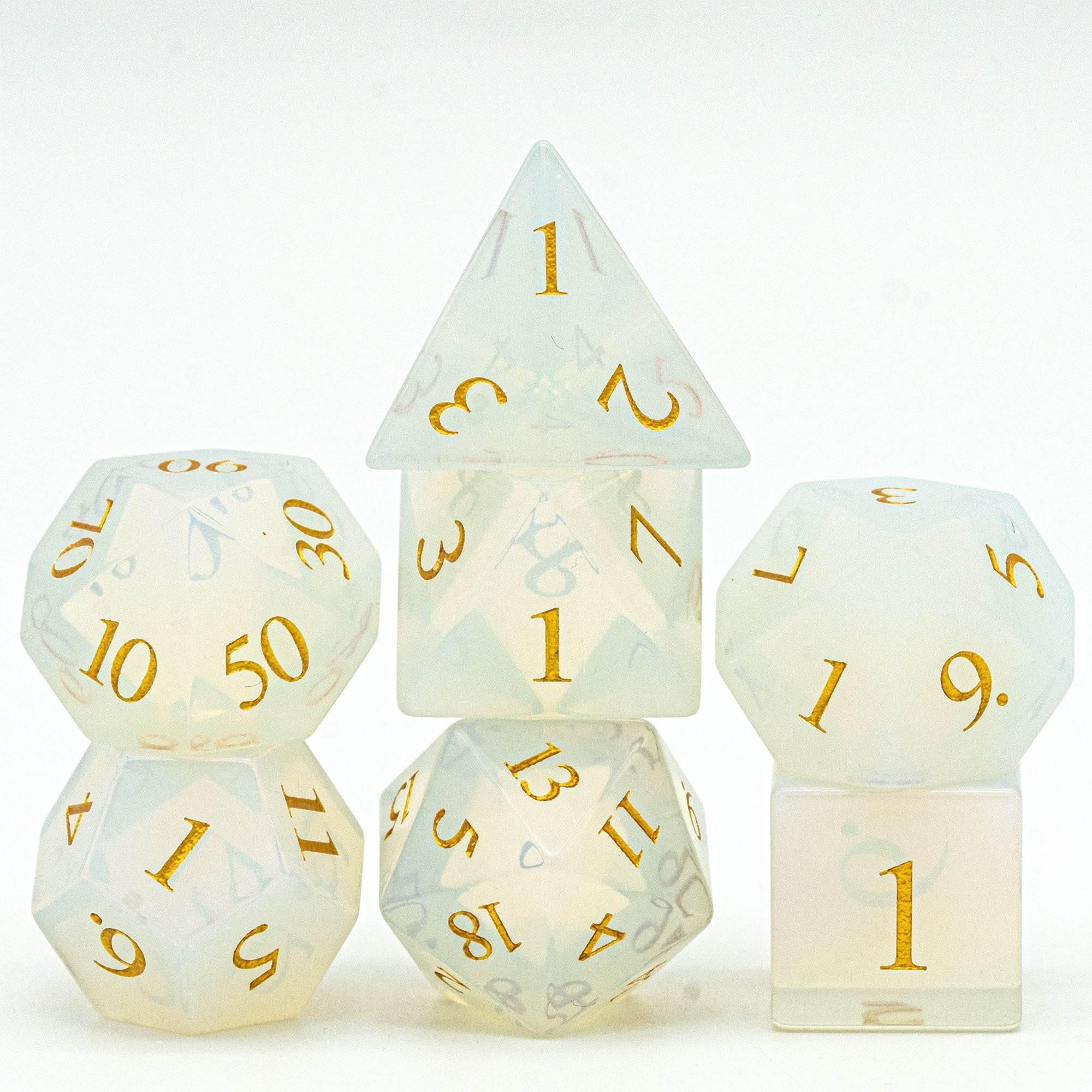 Opalite Gemstone Dice Set - 