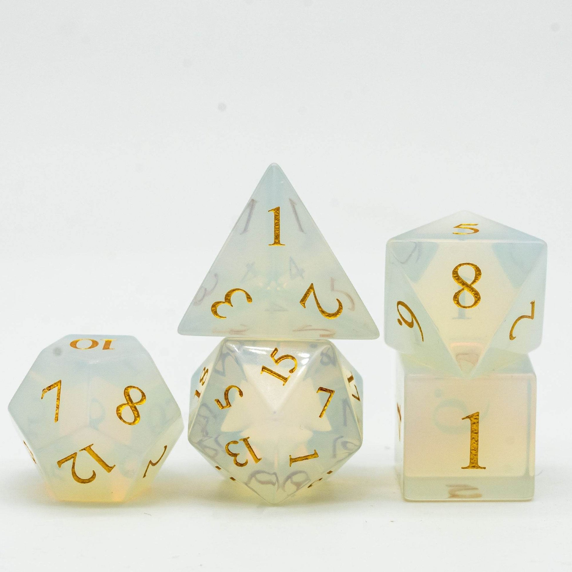 Opalite Gemstone Dice Set - 