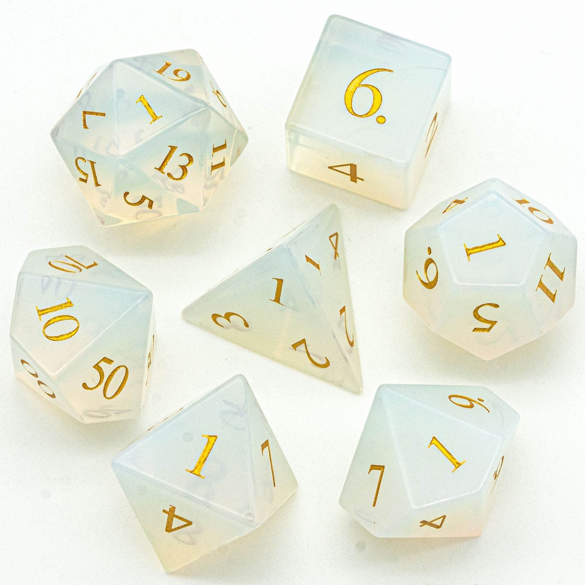 Opalite Gemstone Dice Set - 