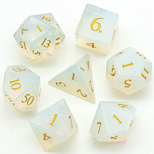 Opalite Gemstone Dice Set - 