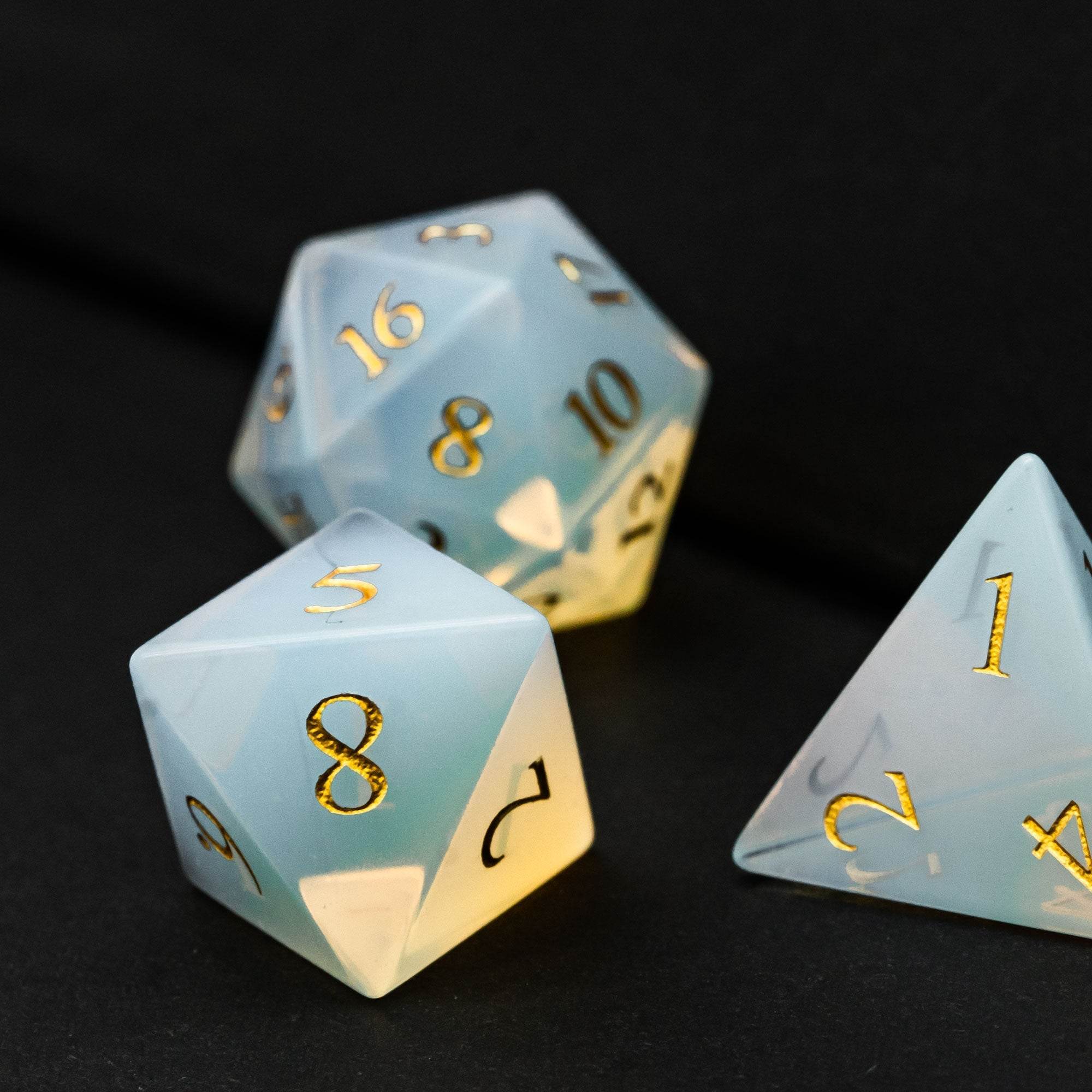 Opalite Gemstone Dice Set - 