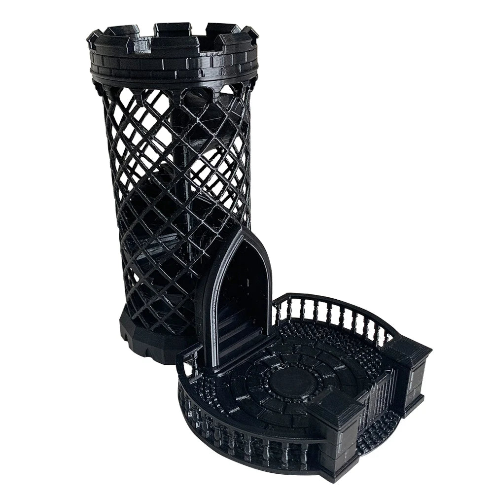 Openwork Dice Tower Castle Dice Tower 3D Printed Tabletop Gaming Tower for DND Board Game D&D RPG Best Gift for Friend