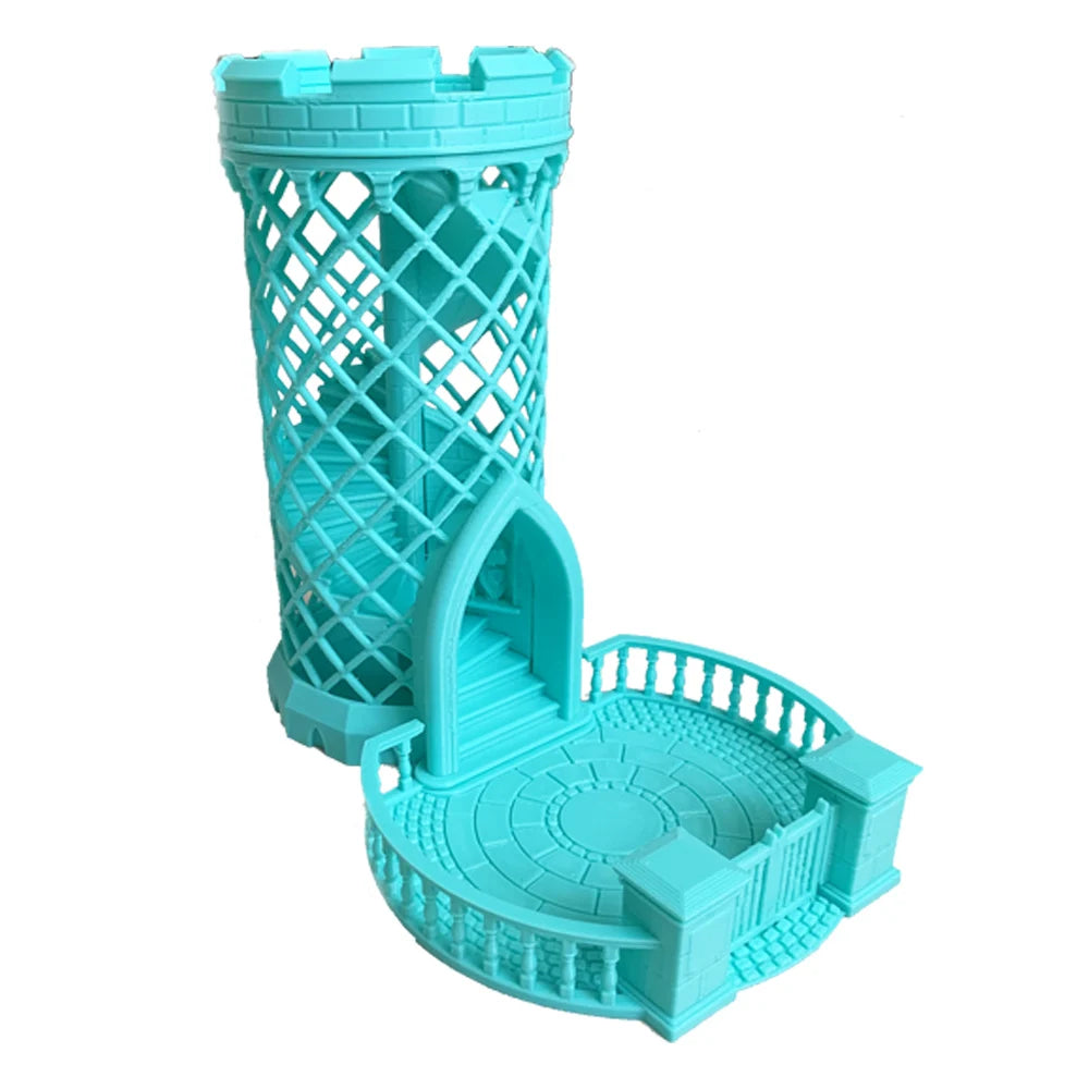 Openwork Dice Tower Castle Dice Tower 3D Printed Tabletop Gaming Tower for DND Board Game D&D RPG Best Gift for Friend