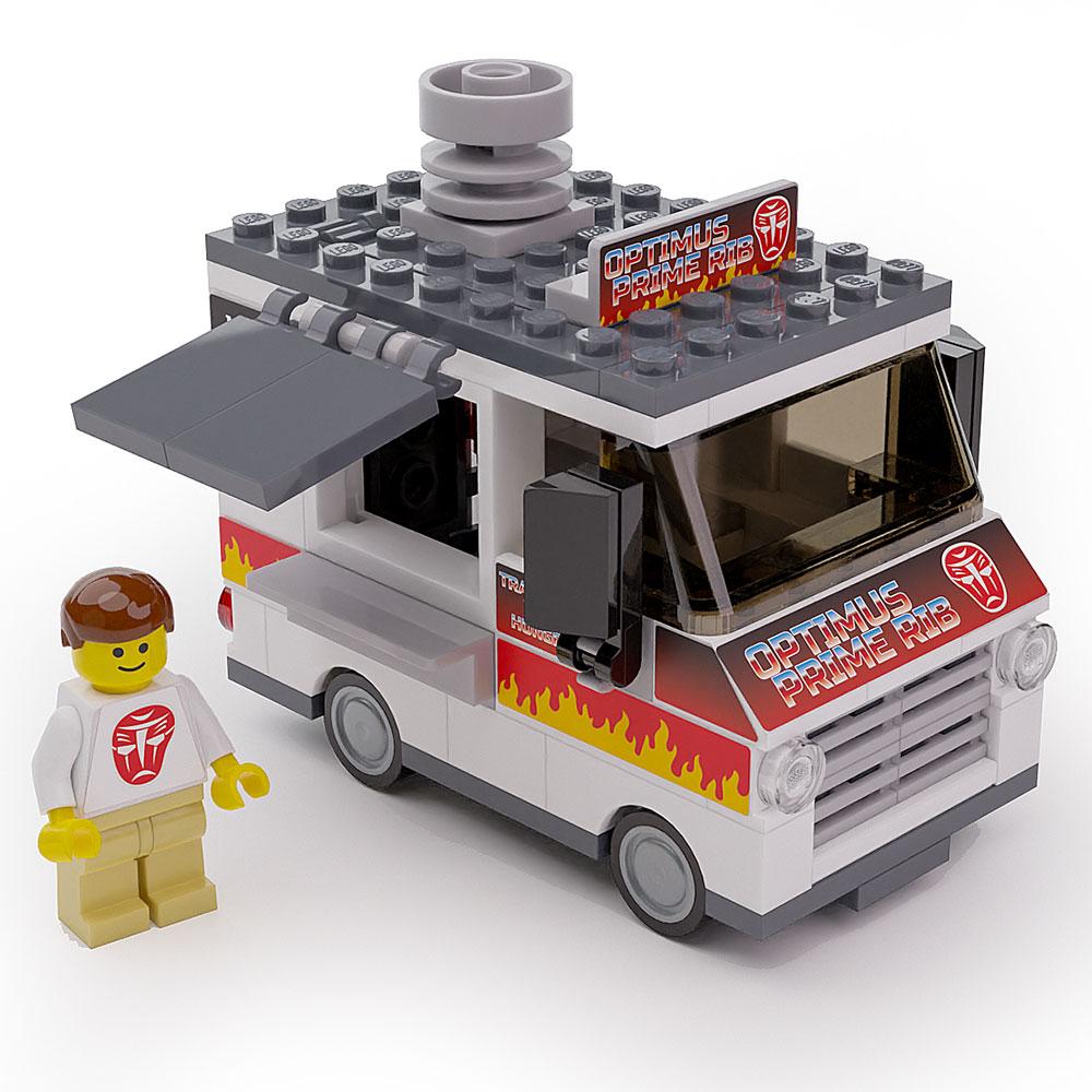 Optimus Prime Ribs - B3 Customs® Food Truck w/ Minifigure