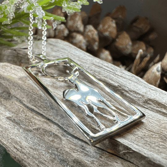 Serene Beauty of the Stag Necklace - 18