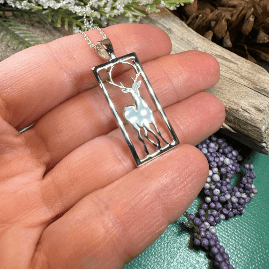 Serene Beauty of the Stag Necklace - 18