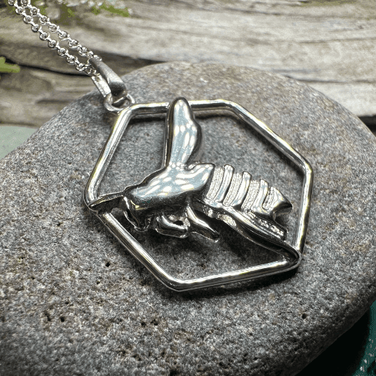 Honeycomb Bee Necklace - 18