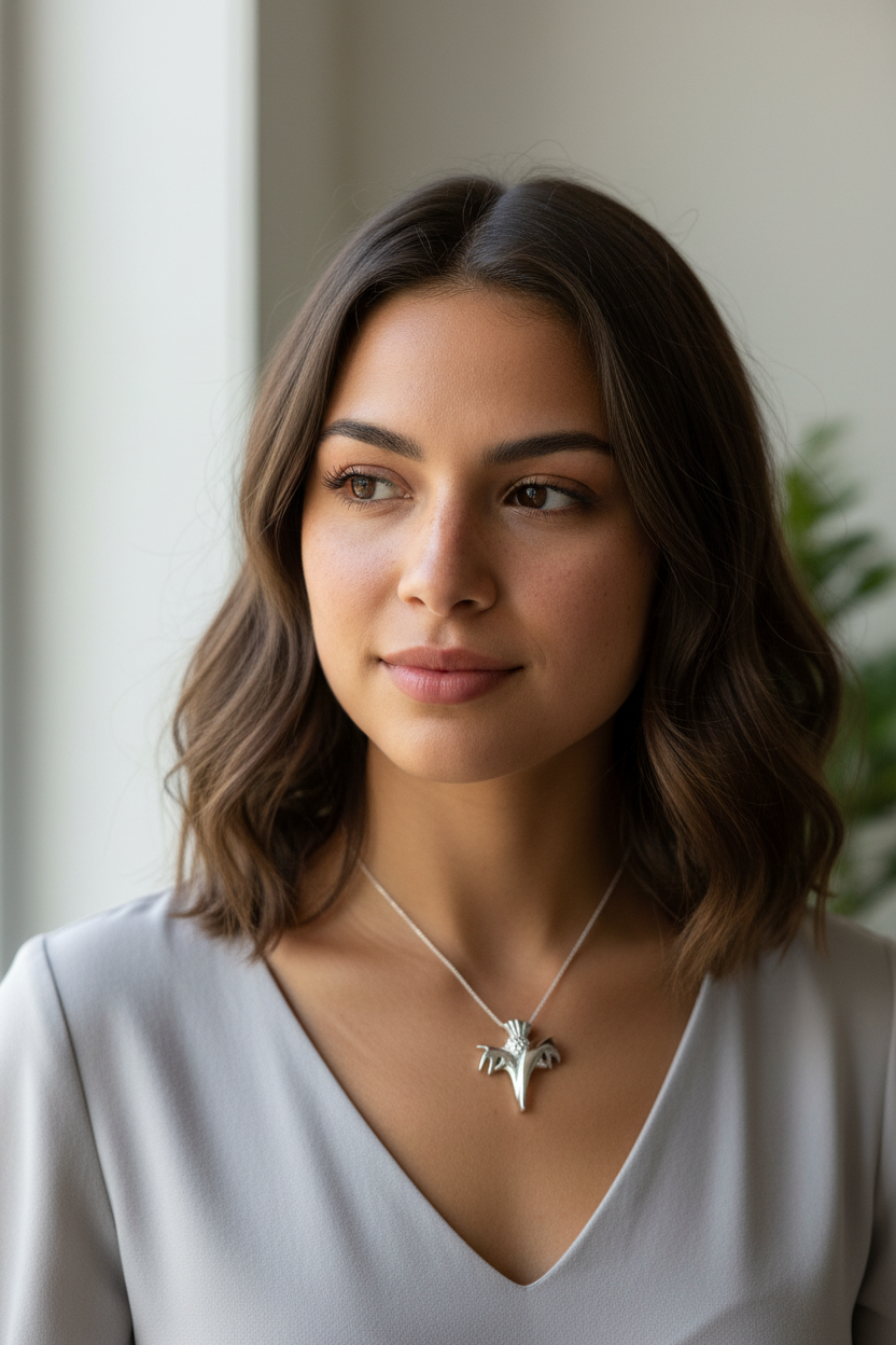 Vyolet Scottish Thistle Necklace