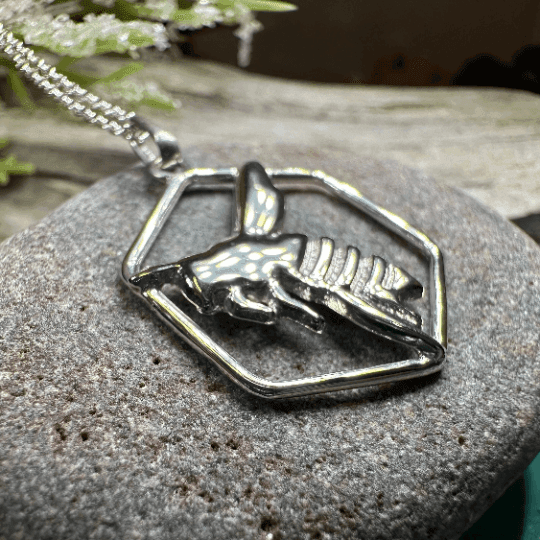 Honeycomb Bee Necklace - 18