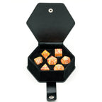 Orange Malachite Gemstone Dice Set - 