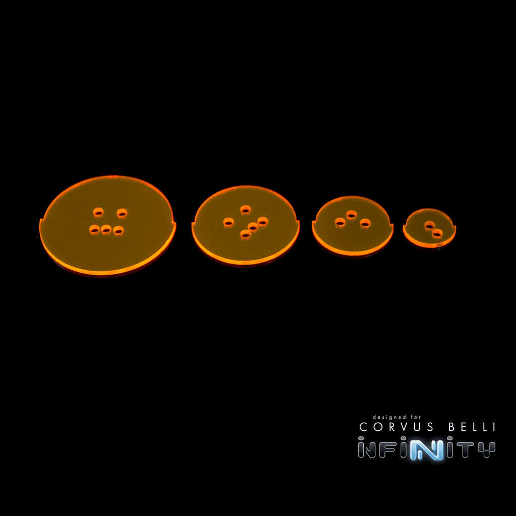 Line of Fire Status Discs - 25mm / Orange