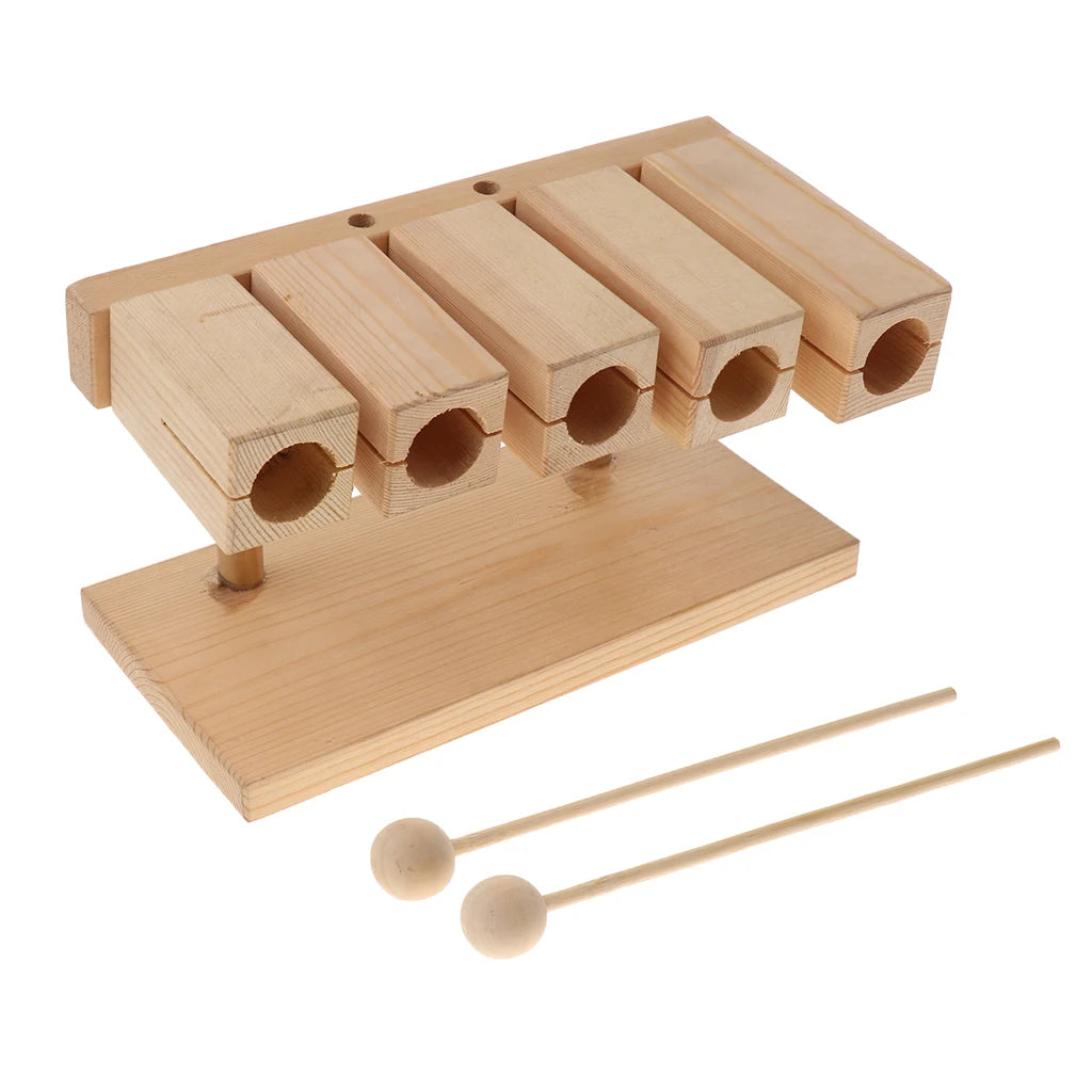 Orff Musical Instrument Wooden 5 Note Block Xylophone Percussion Instrument