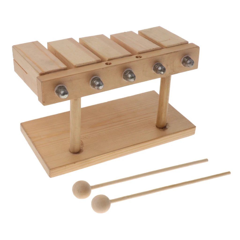 Orff Musical Instrument Wooden 5 Note Block Xylophone Percussion Instrument