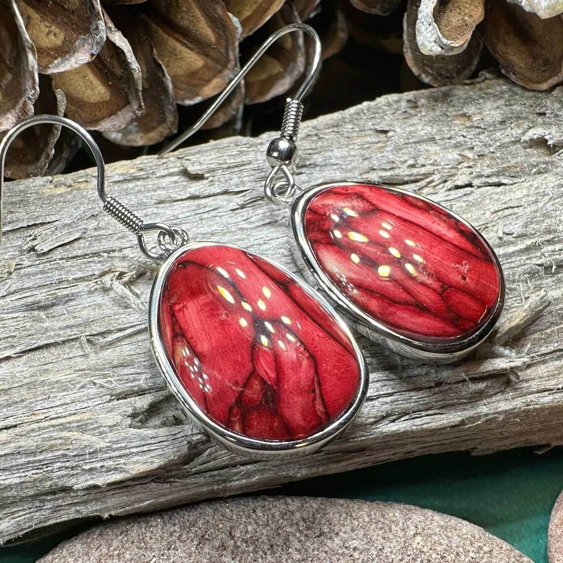 Heathergems Organic Earrings - Red