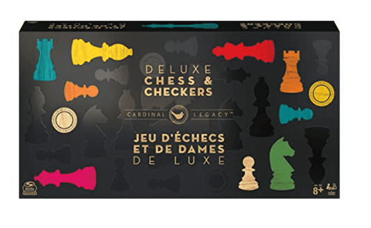 Cardinal Legacy Deluxe Wooden Chess Checkers - 