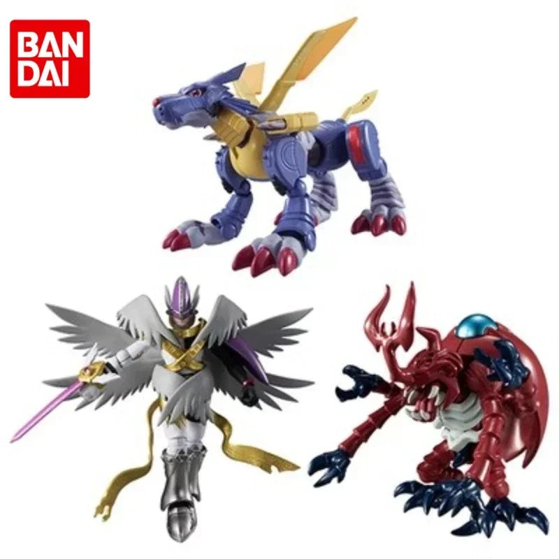 Original Bandai Digimon Adventure Atlur Kabuterimon Metal Garurumon Holy Angemon Box Eggs Assembly Ornaments Figure Models Toys