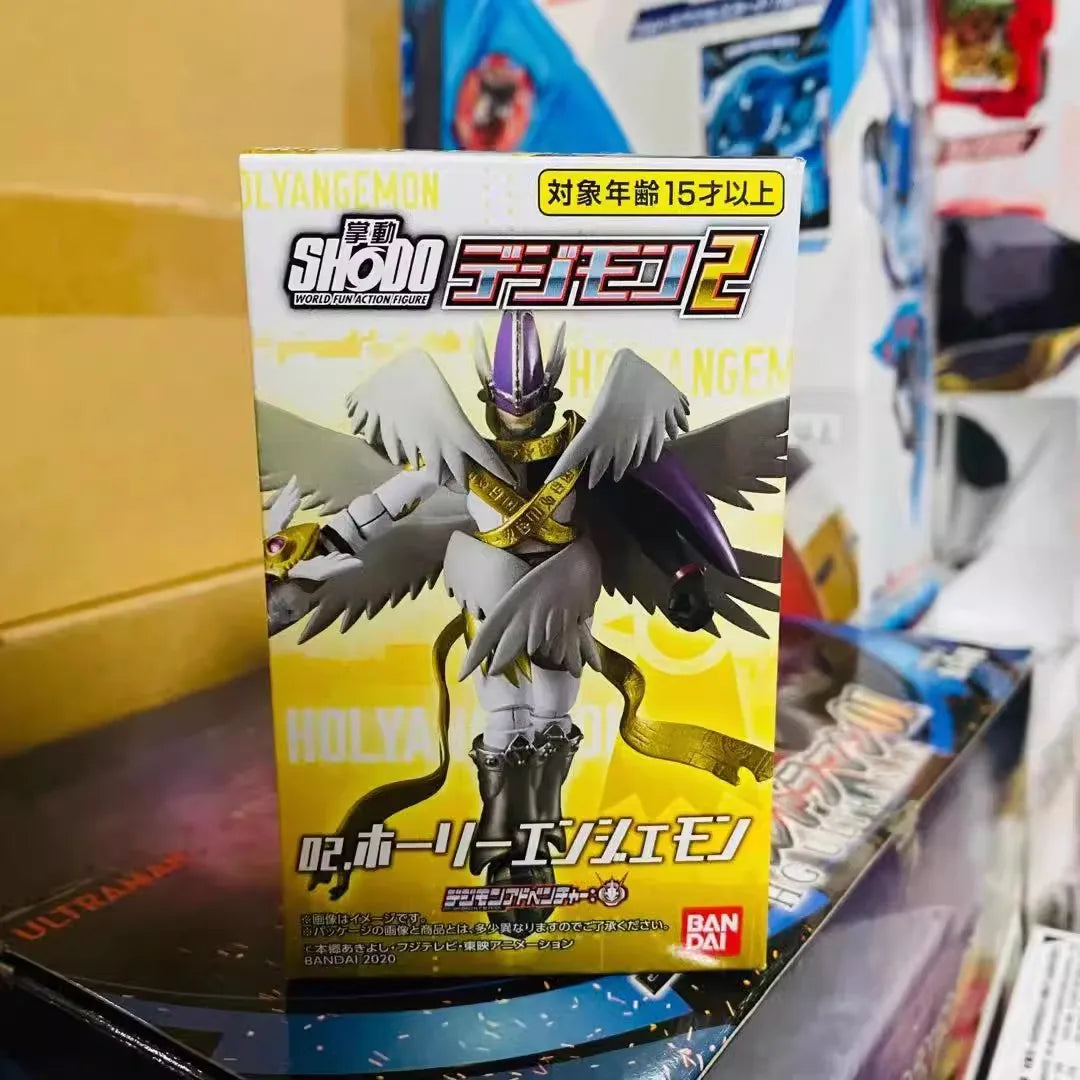 Original Bandai Digimon Adventure Garudamon Angewomon War Greymon Box Eggs Action Figure Assembly Ornaments Jewelry Models Toys