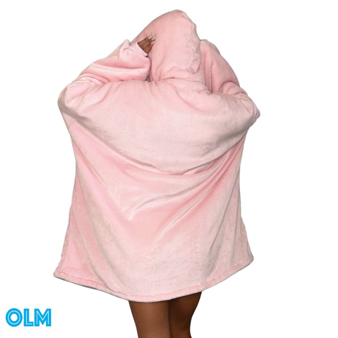 Original Oversized Microfiber & Sherpa Wearable Blanket Hoodie for Kids & Adults | OLM Toys