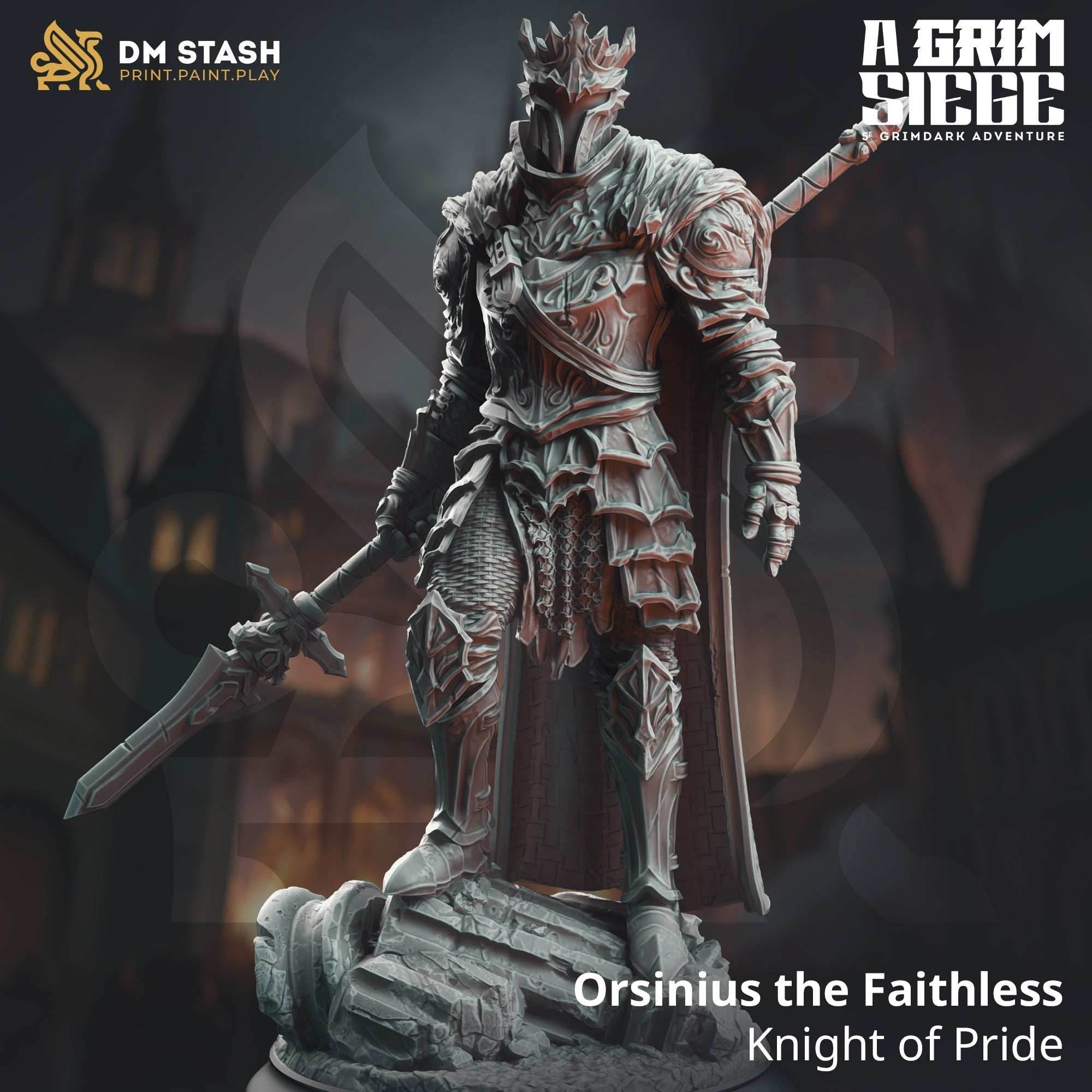 Orsinius the Faithless, Knight of Pride (Male Human Dark Paladin) - 32mm Scale