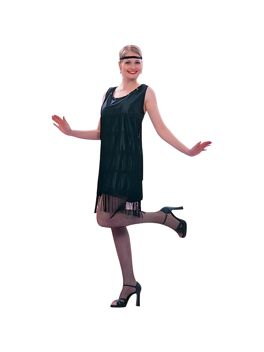 Adult Roaring 20s Black Flapper Dress Costume