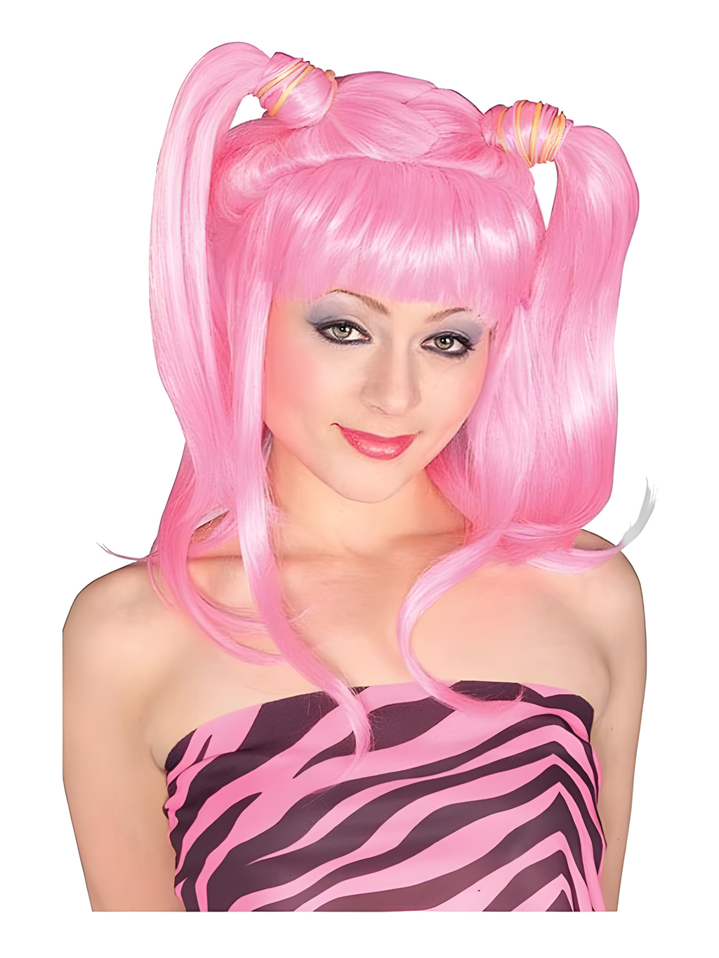 Adult Pink Pig Tails Wig