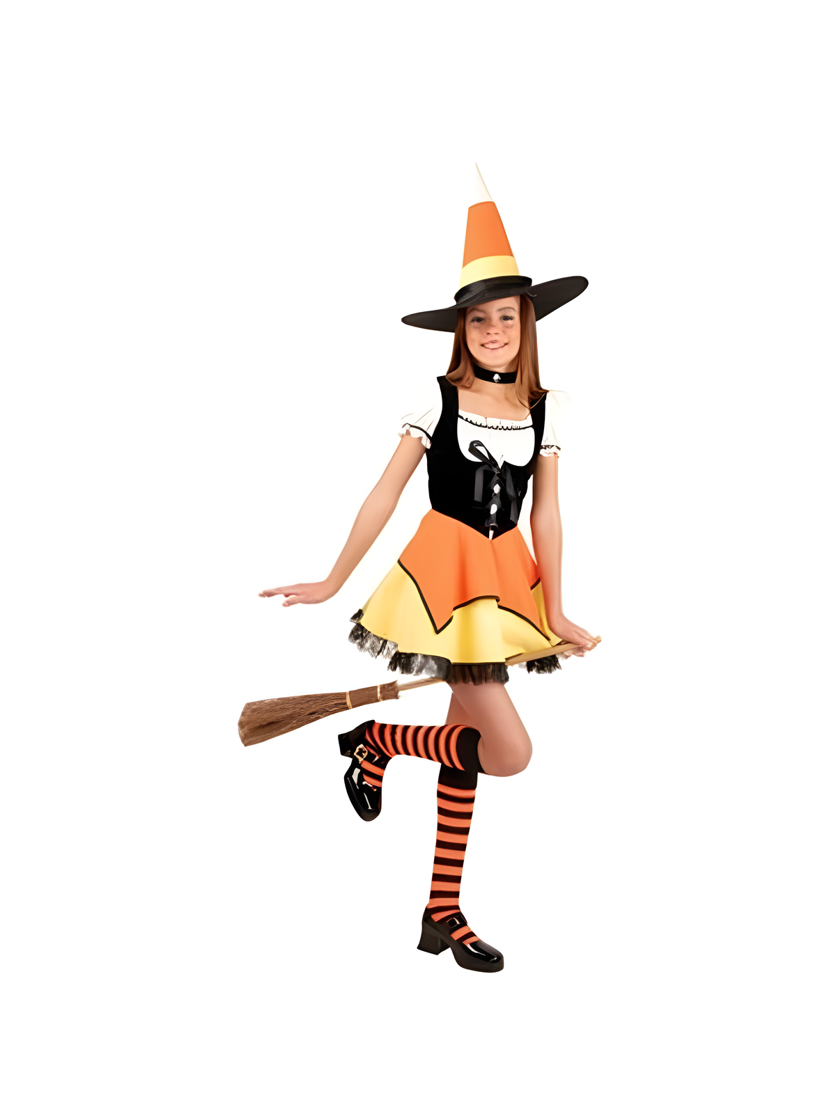 Preteen Candy Corn Witch Costume, Halloween
