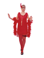 Adult Roaring 20s Red Flapper Gatsby Dress