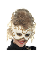 White Baroque Venetian Eyemask