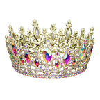 Oval Stone Accented Pageant Crown Tiara