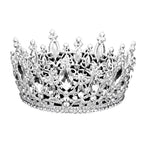 Oval Stone Accented Pageant Crown Tiara