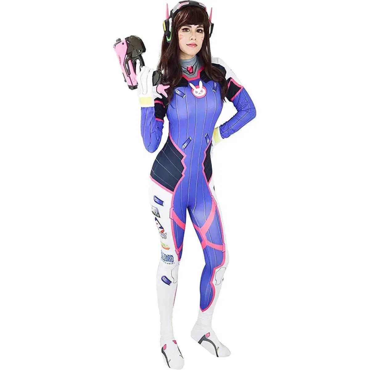 D.Va Cosplay Costume - Overwatch Bodysuit - style A / XS