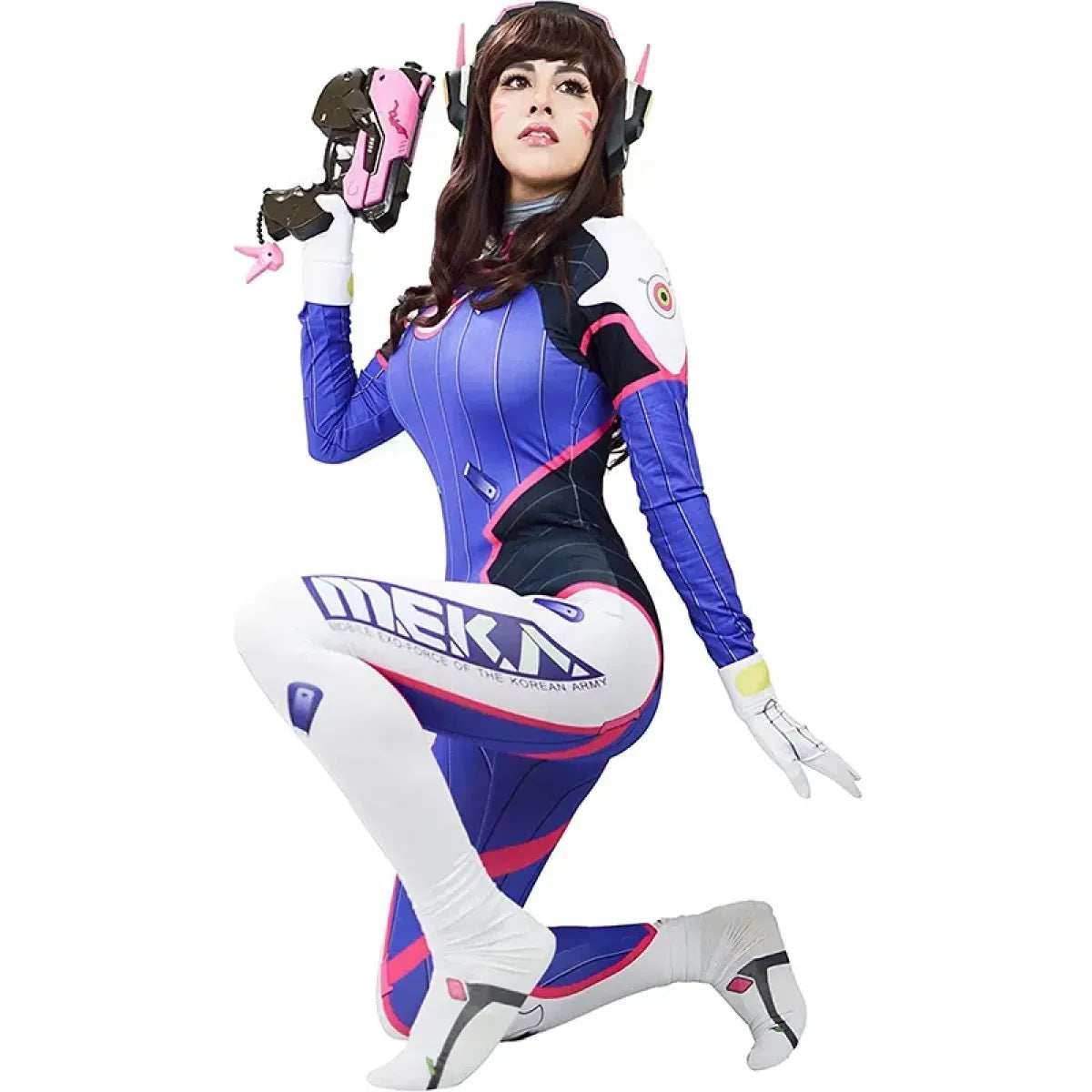 D.Va Cosplay Costume - Overwatch Bodysuit - style A / XS