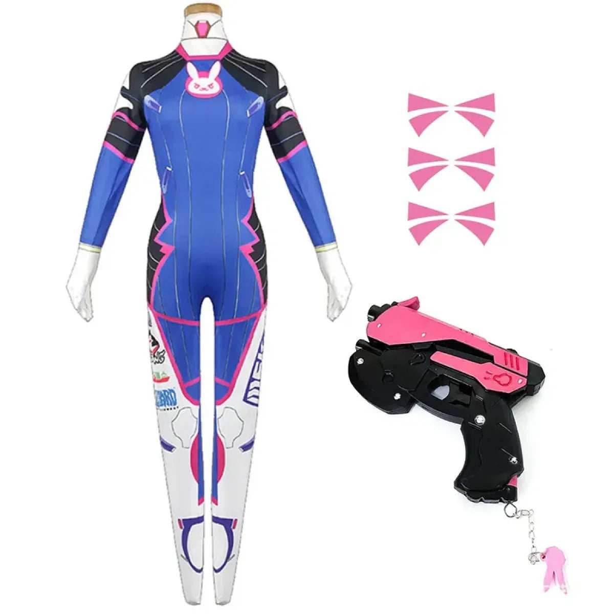 D.Va Cosplay Costume - Overwatch Bodysuit - style B / XS