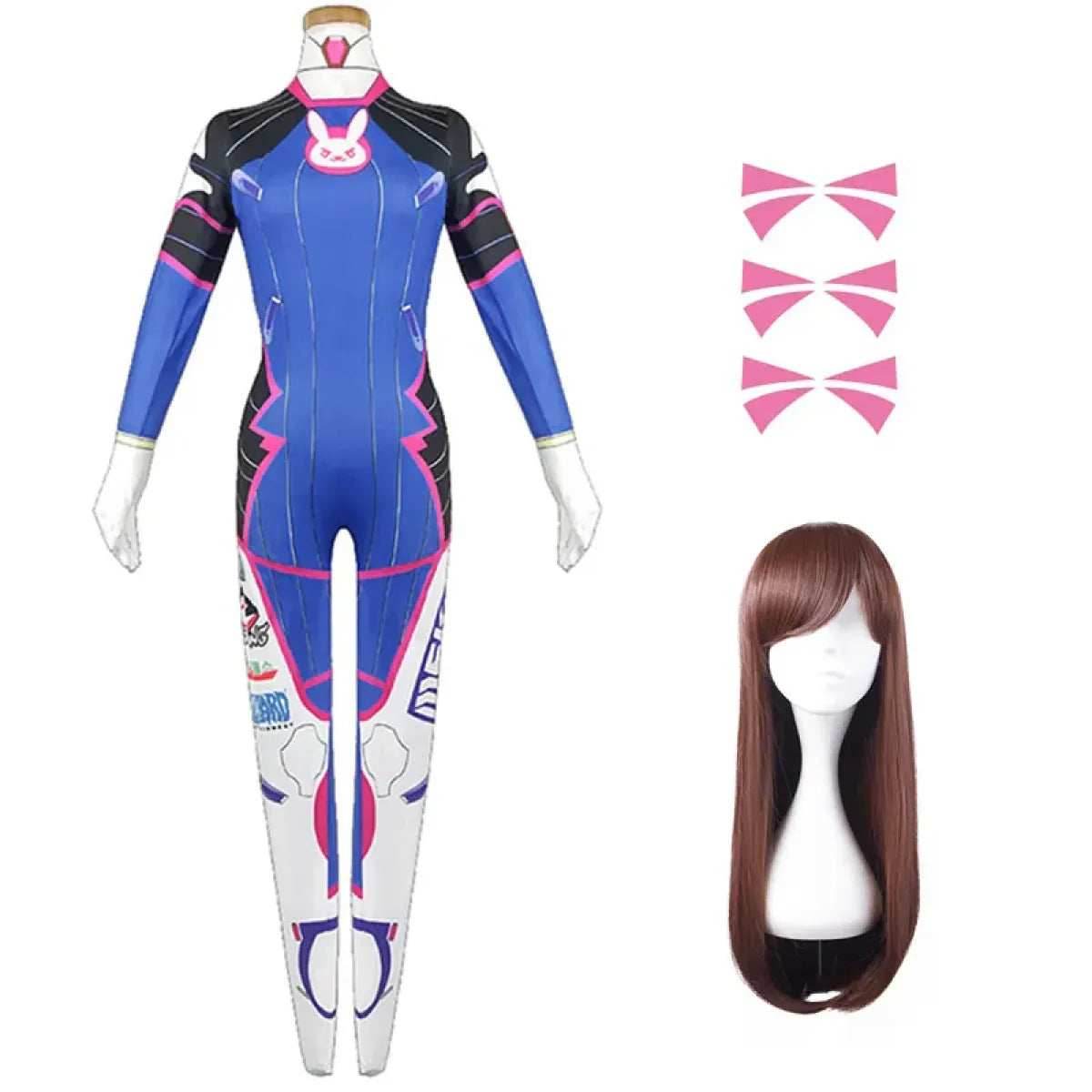 D.Va Cosplay Costume - Overwatch Bodysuit - style C / XS