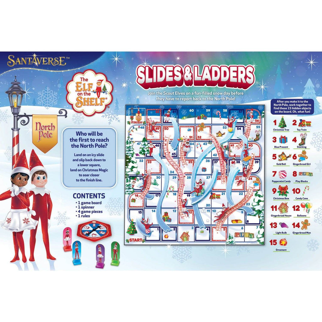 Elf on the Shelf - Slides and Ladders Board Game - 