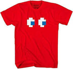 Pac-Man Shadow Face Video Game Shirt - XS / Red