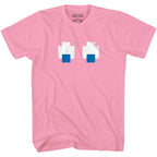 Pac-Man Shadow Face Video Game Shirt - XS / Pink