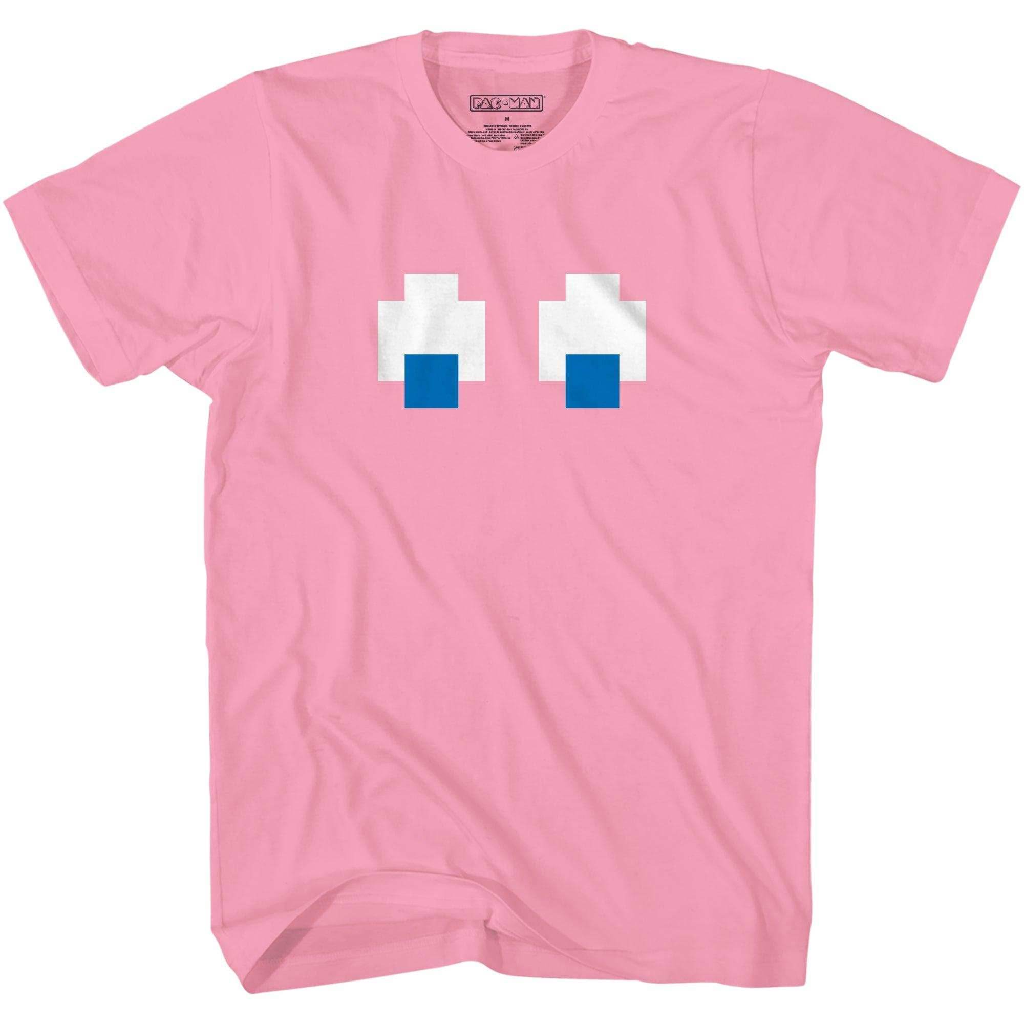 Pac-Man Shadow Face Video Game Shirt - XS / Pink