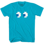 Pac-Man Shadow Face Video Game Shirt - XS / Blue