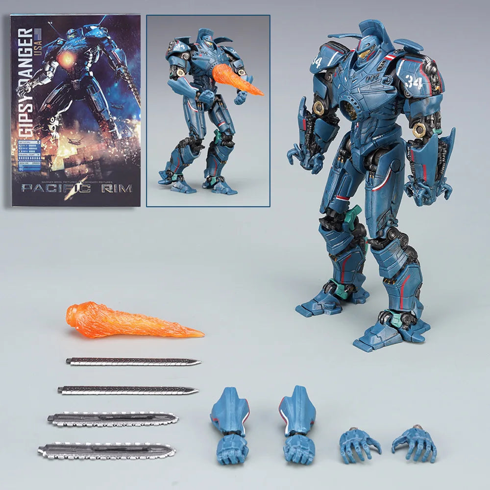 Pacific Rim Deluxe Light Edition Gipsy Danger PVC Action Figure Anime Figure Limited Movable Obsidian Fury Mecha Model Kids Gift