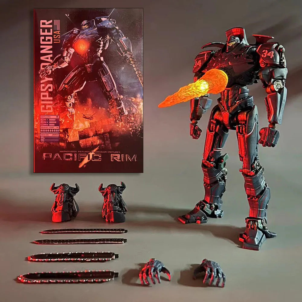 Pacific Rim Deluxe Light Edition Gipsy Danger PVC Action Figure Anime Figure Limited Movable Obsidian Fury Mecha Model Kids Gift