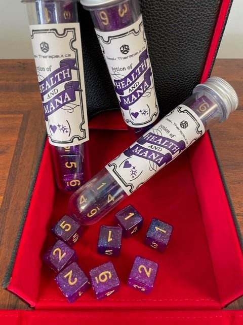 Pack of 8 D6 Potion Bottles - 