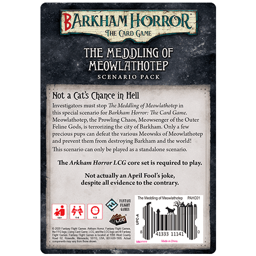 Arkham Horror LCG: Barkham Horror - The Meddling of Meowlathotep Scenario Pack - 