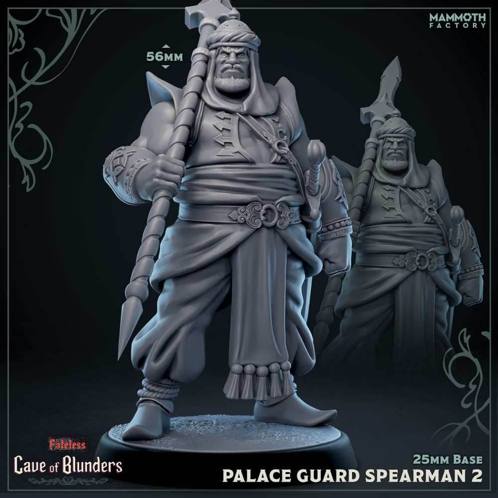 Palace Guard Spearman: Sculpt 2 (Male Human Fighter) - 