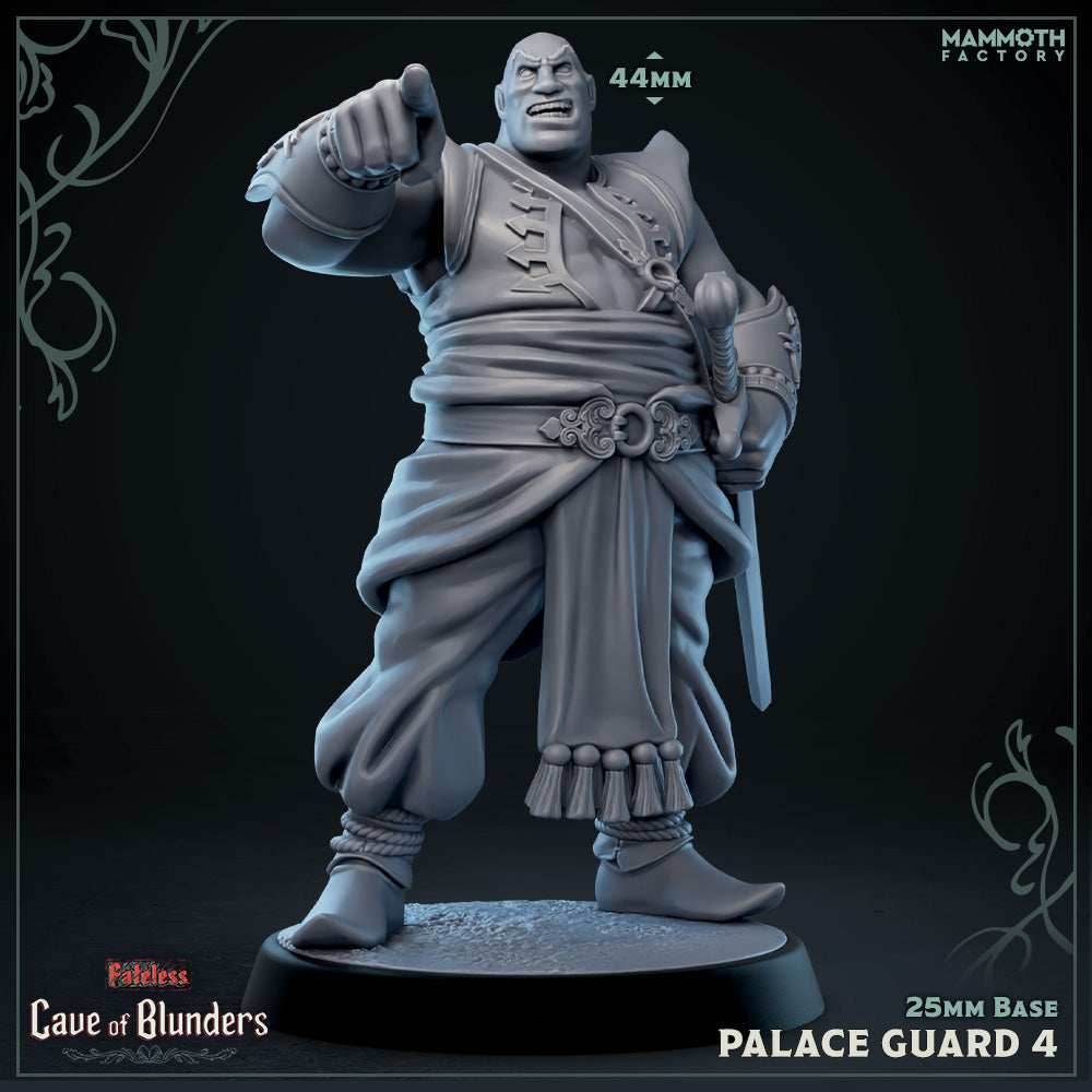 Palace Guard with Scimitar: Sculpt 4 (Male Human Fighter) - 