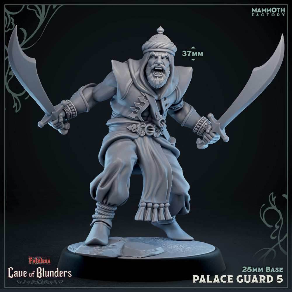 Palace Guard with Scimitar: Sculpt 5 (Male Human Fighter) - 