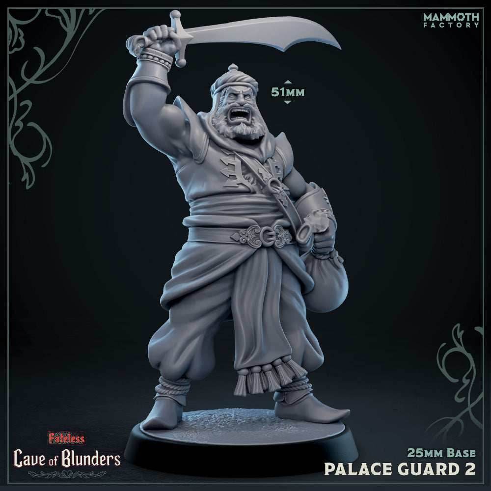 Palace Guard with Scimitar: Sculpt 2 (Male Human Fighter) - 