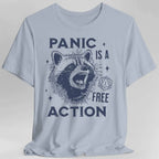 Panic Is A Free Action Shirt - Light Blue / S