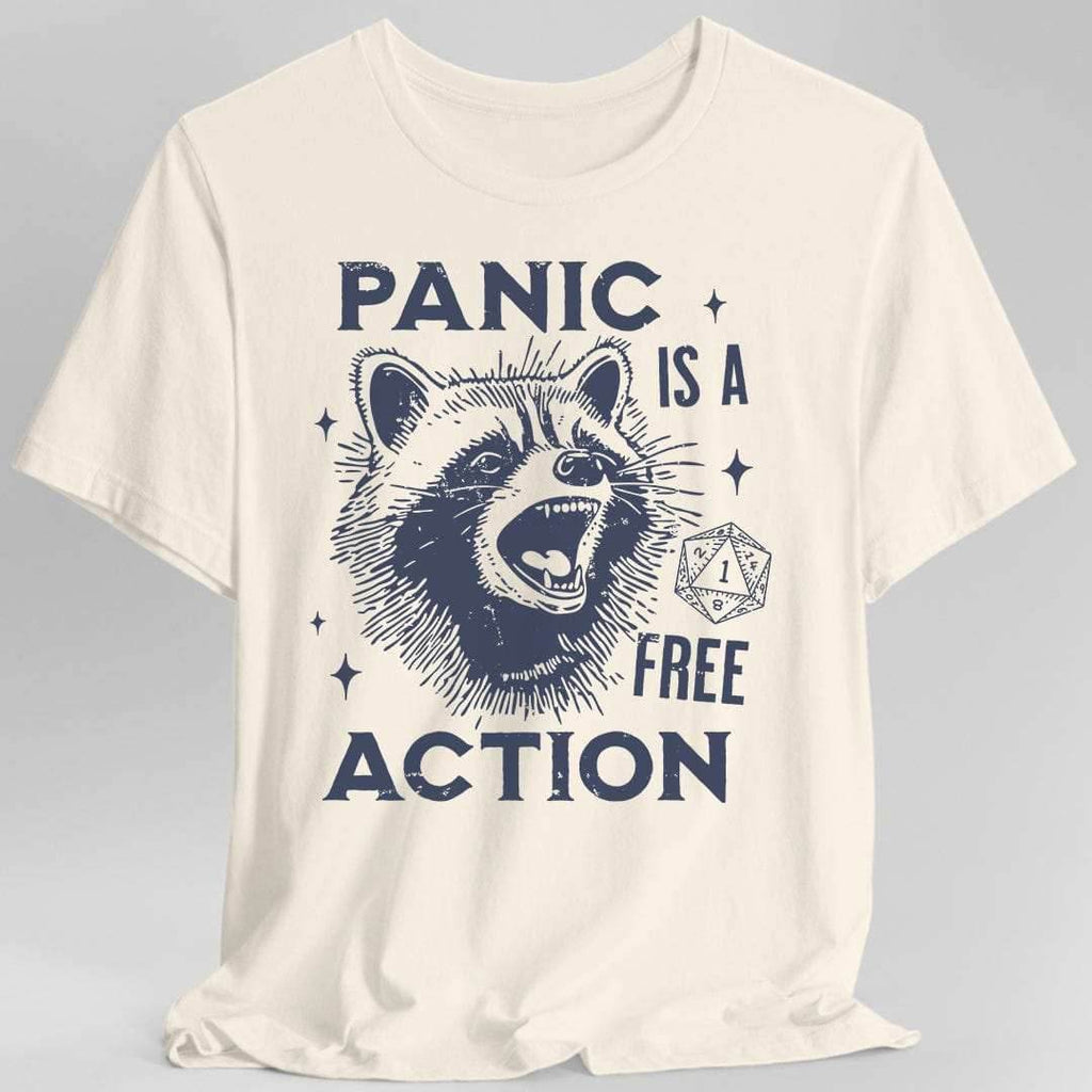 Panic Is A Free Action Shirt - Natural / S