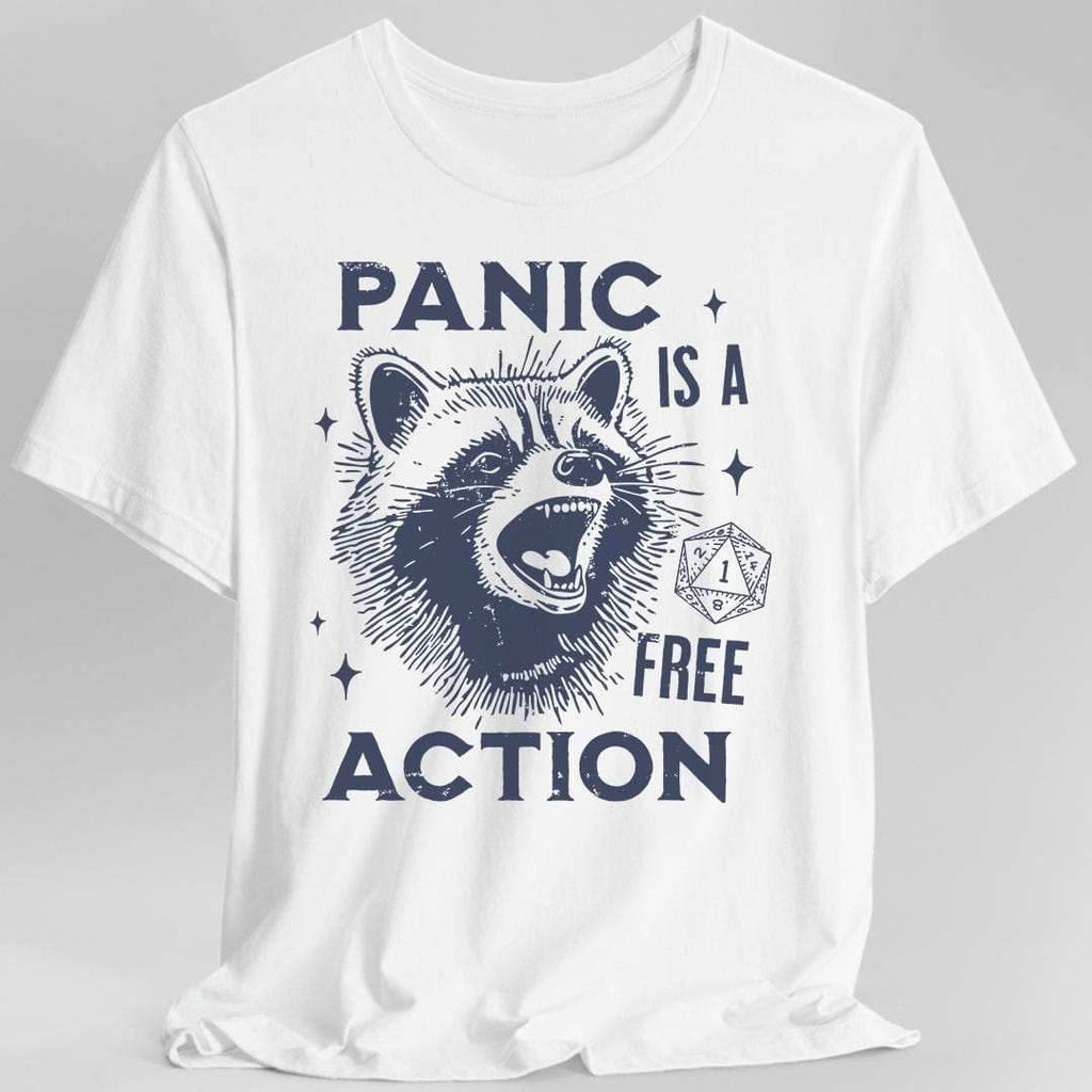 Panic Is A Free Action Shirt - White / S